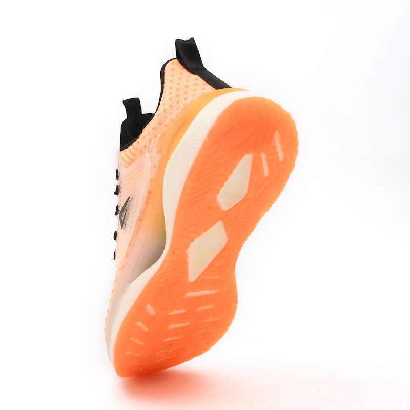 orange running shoes